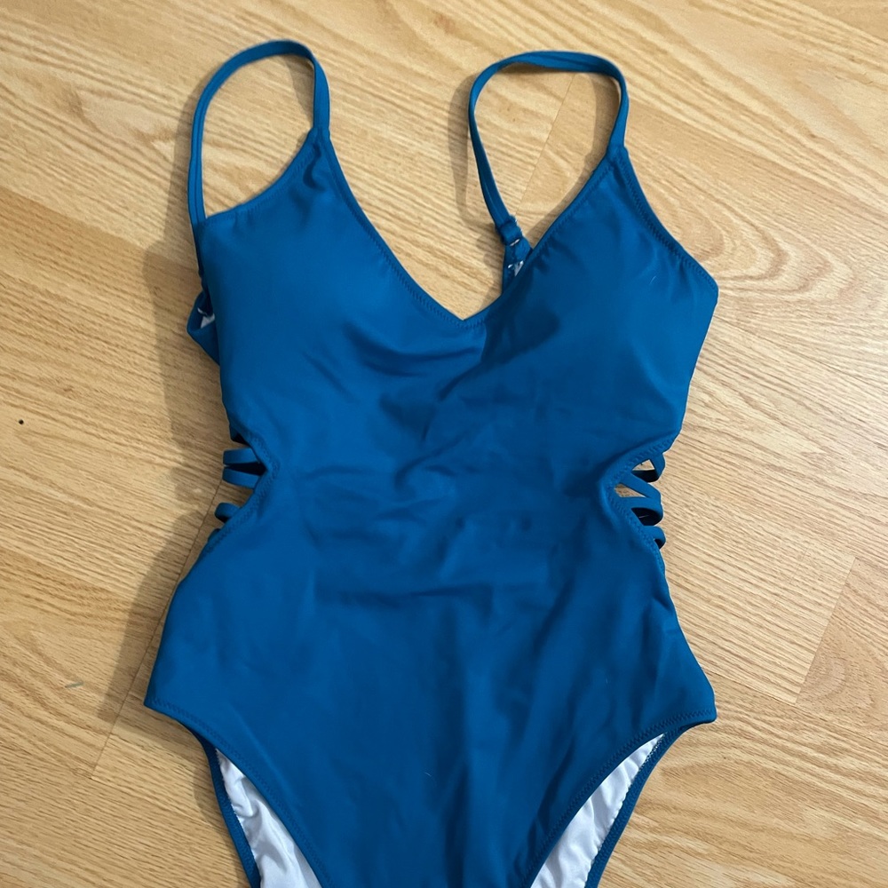 Pink one piece swimsuit